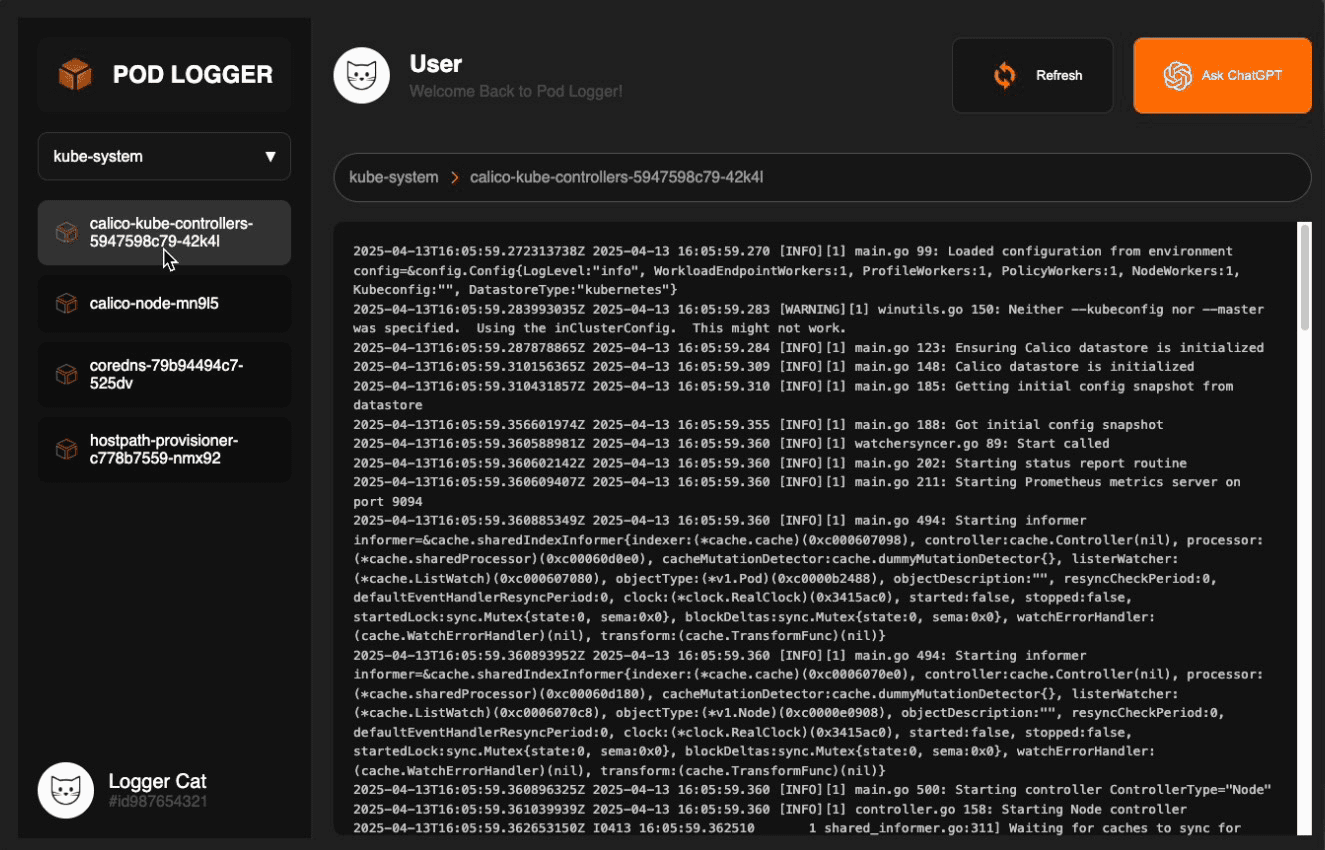 Building pod-logger from scratch